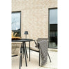 2er Set Lazaro Gartenstuhl Schwarz Beige – Moderne Outdoor-Sessel für Terrasse