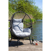 Marano Polyrattan Loungesessel mit Kissen – Outdoor Garten Sessel Wetterfest Komfortabel