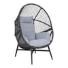Marano Polyrattan Loungesessel mit Kissen – Outdoor Garten Sessel Wetterfest Komfortabel