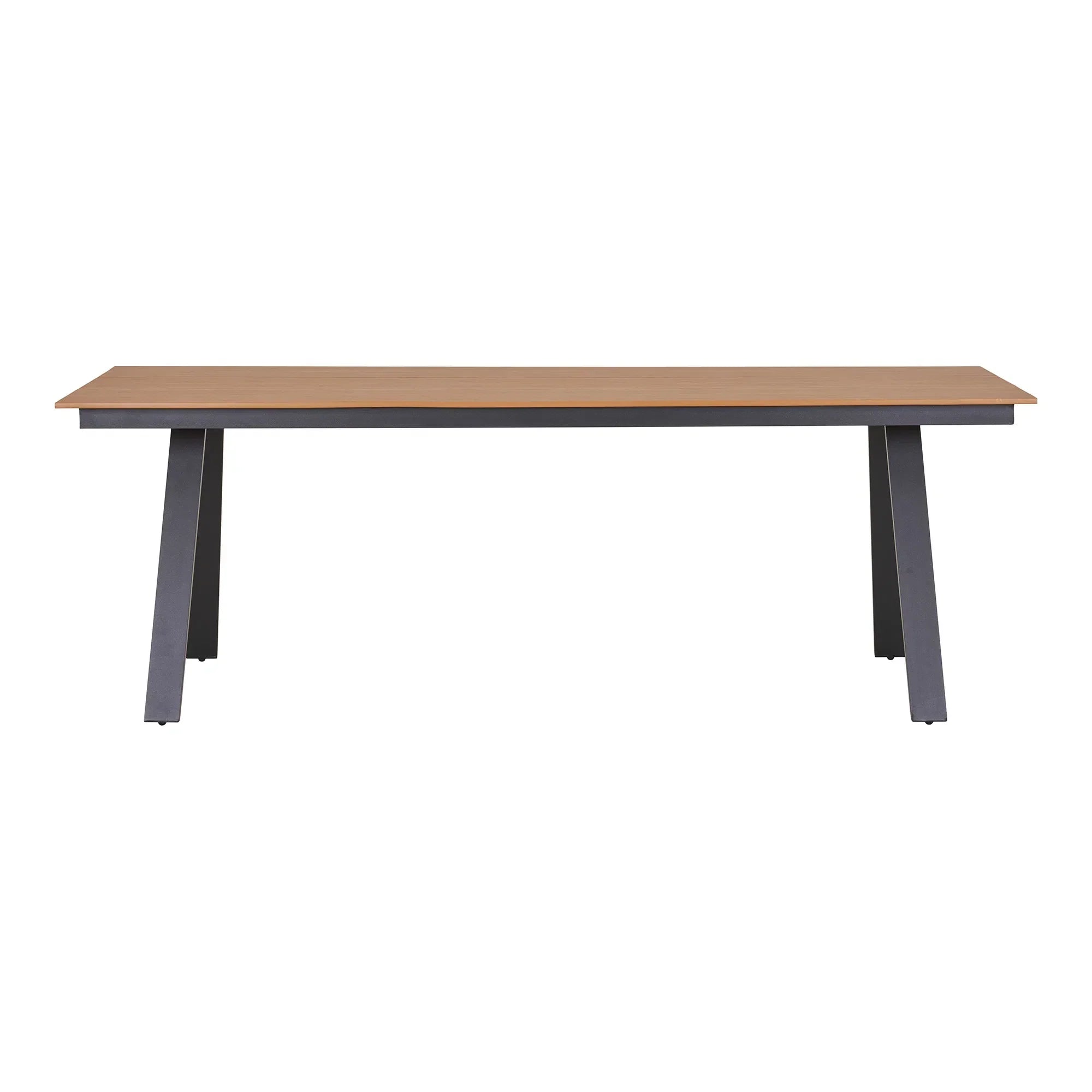 Lorenzo Garten-Esstisch: Robustes Nonwood, elegantes Aluminium, Natur/Schwarz Design