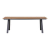 Lorenzo Garten-Esstisch: Robustes Nonwood, elegantes Aluminium, Natur/Schwarz Design