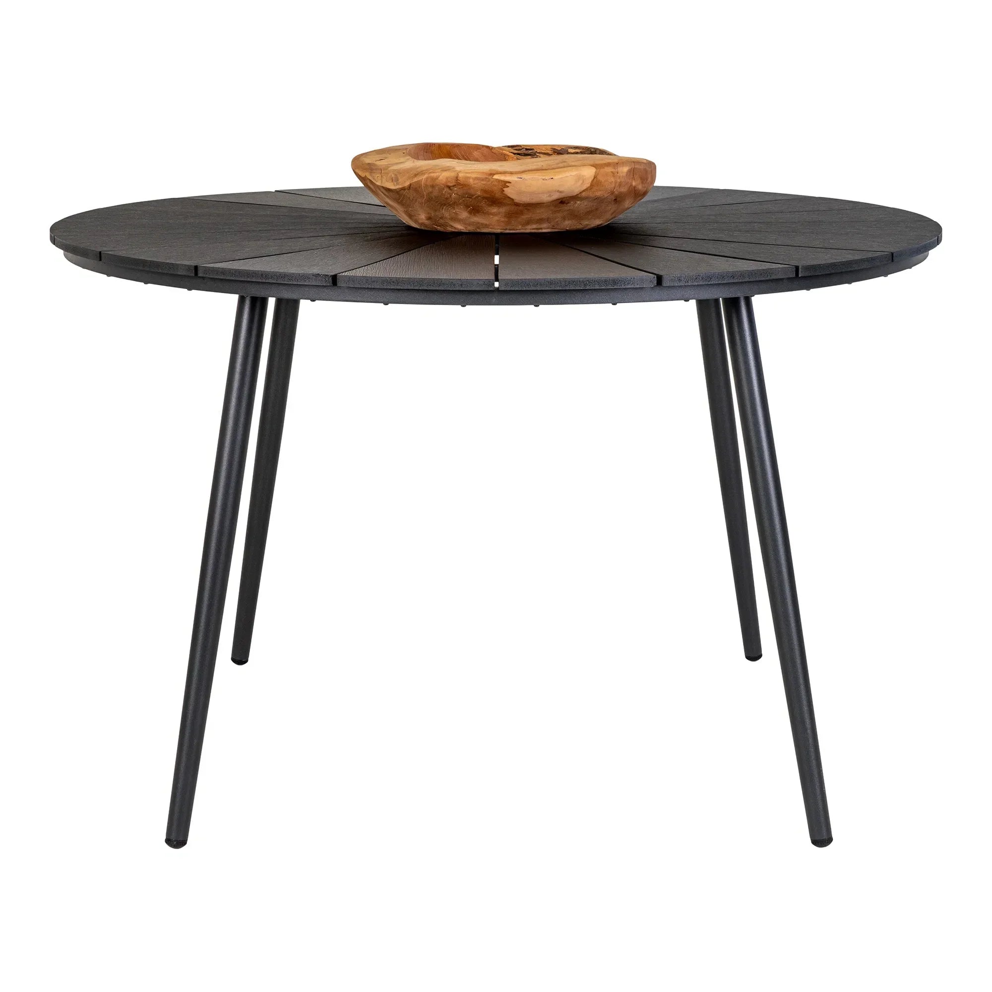 Eleganter Garten Esstisch Linda Ø120cm – Robuster Nonwood-Tisch für Outdoor-Dining