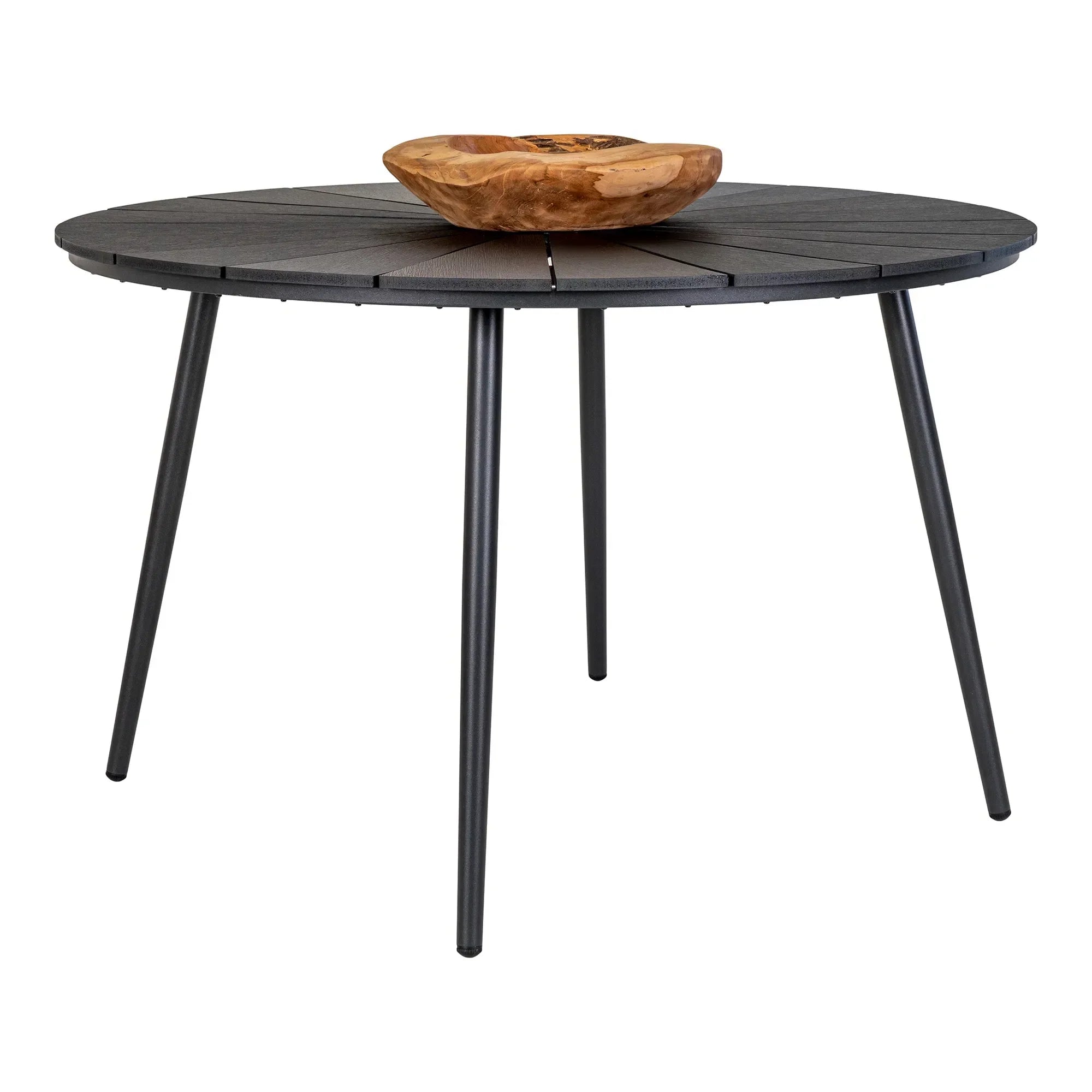 Eleganter Garten Esstisch Linda Ø120cm – Robuster Nonwood-Tisch für Outdoor-Dining
