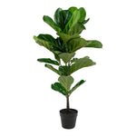 Lade das Bild in den Galerie-Viewer, Elegante 100cm Kunst-Ficus-Lyrata: Lebensechte Geigenfeige mit Großen Blättern
