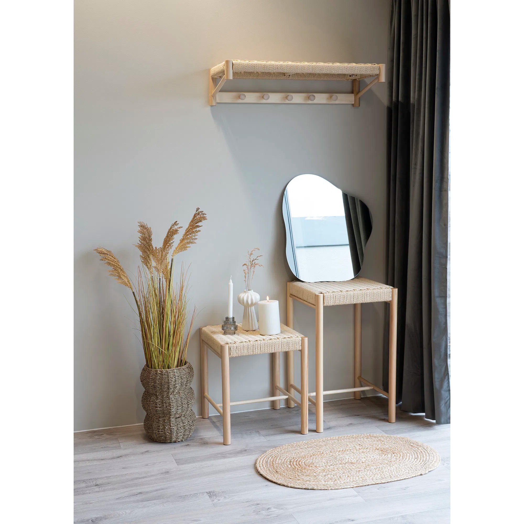 Realistische Sorghumgras Kunstpflanze 110cm, naturgetreue Optik für stilvolle Wohnakzente