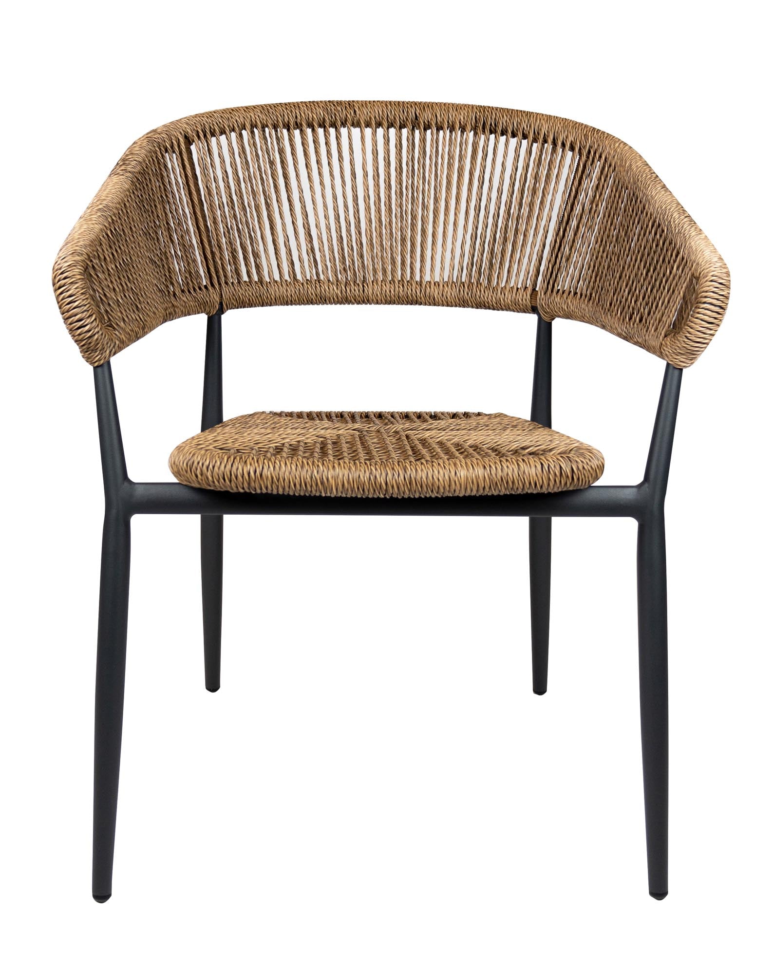 Elegantes 4er-Set Gartenstuhl Liana: Robustes Seil-Design für Outdoor-Oasen