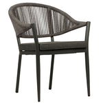 Lade das Bild in den Galerie-Viewer, 4er Set Elegante Gartenstühle Colien, Robuste Seil-Design Outdoor-Stühle Anthrazit
