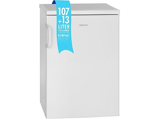 Bomann KS 2194.1 Kompaktkühlschrank 120 l Weiß mit Gefrierfach