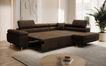 Lade das Bild in den Galerie-Viewer, Luxuriöses Designer Ecksofa Aston Bouclé mit Schlaffunktion &amp; Stauraum, Multifunktional &amp; Stilvoll
