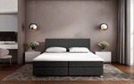 Lade das Bild in den Galerie-Viewer, Modernes graues Boxspringbett Athene: Komfort, Zen-Ruhe &amp; erholsamer Schlaf
