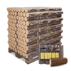 Premium Plus Buchenholz Briketts: 960 kg Hartholz, Hoher Heizwert, Wenig Asche, Lang Brennend