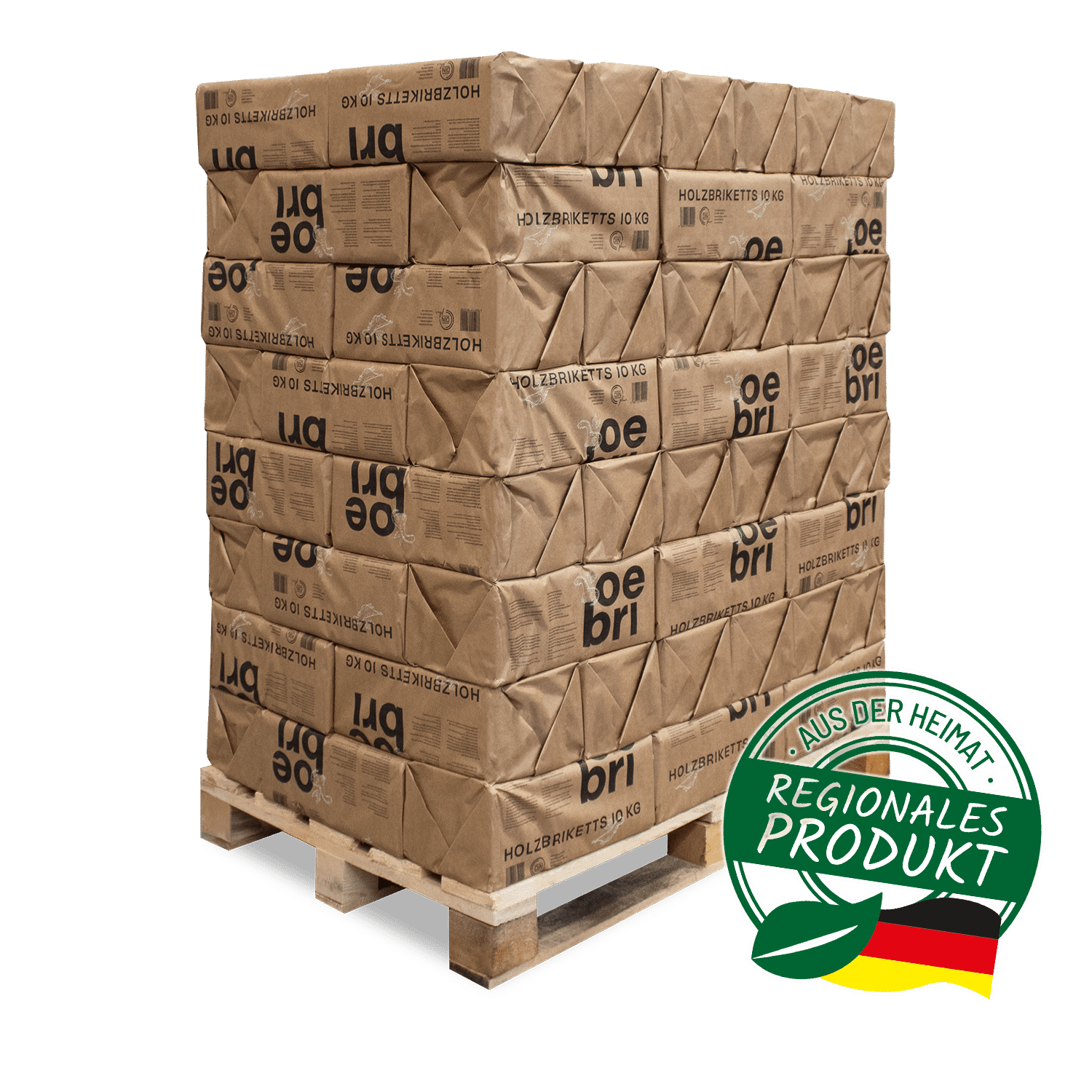 Oebri RUF Premium Weichholz Holzbriketts 960 kg Palette – Effizient & Umweltfreundlich