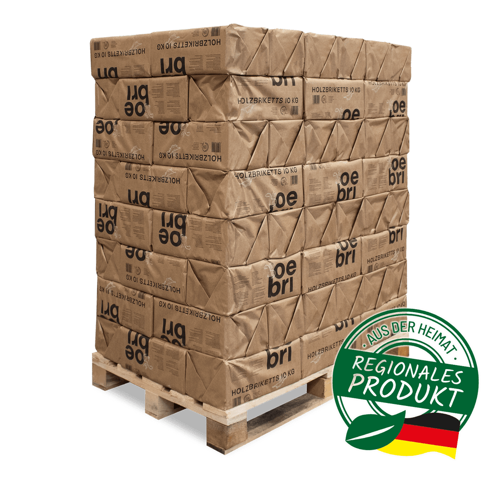 Oebri RUF Premium Weichholz Holzbriketts 960 kg Palette – Effizient & Umweltfreundlich