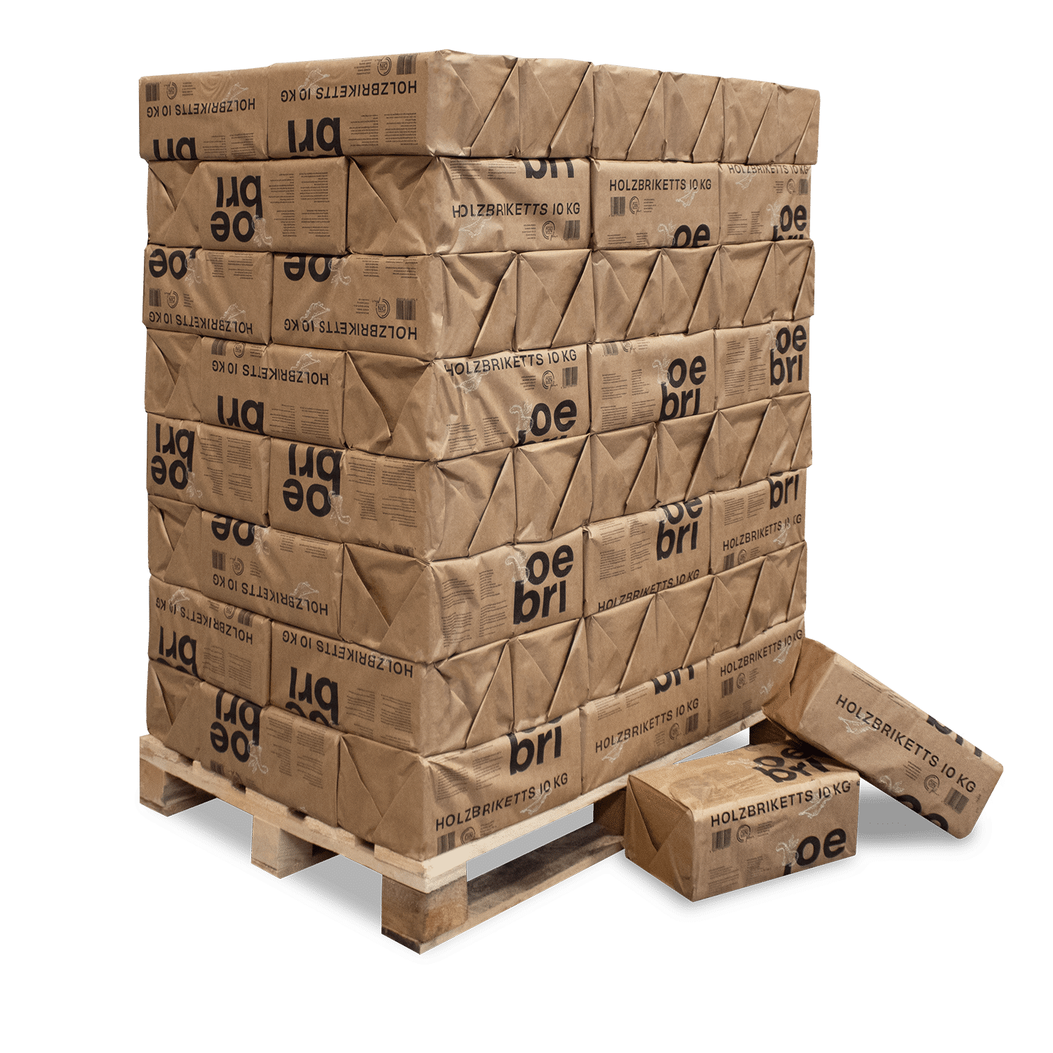 Oebri RUF Premium Weichholz Holzbriketts 960 kg Palette – Effizient & Umweltfreundlich