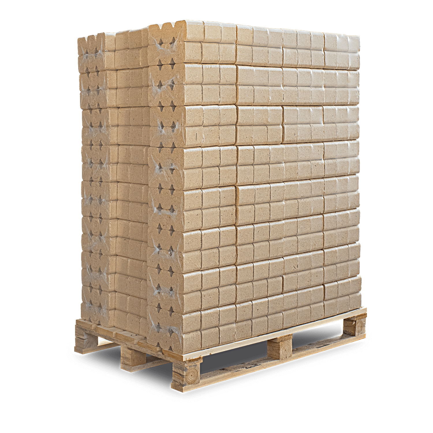 RUF Triplex Green Nadelholz-Holzbriketts Palette – Hoher Heizwert, wenig Asche