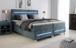 Lade das Bild in den Galerie-Viewer, Luxuriöses Boxspringbett Sejour: Komfortable LED-Beleuchtung, Praktischer Stauraum, Stilvolles Cord
