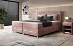 Lade das Bild in den Galerie-Viewer, Luxuriöses Boxspringbett Simple mit LED-Beleuchtung aus Cord-Stoff – Ultimativer Schlafkomfort
