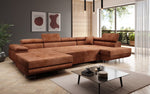 Lade das Bild in den Galerie-Viewer, Designer Schlafsofa Lago mit Klappfunktion, Stauraum, Cord-Bezug, verstellbarem Kopfteil
