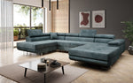 Lade das Bild in den Galerie-Viewer, Designer Schlafsofa Lago mit Klappfunktion, Stauraum, Cord-Bezug, verstellbarem Kopfteil
