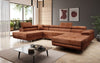 Designer Schlafsofa Lago mit Klappfunktion, Stauraum, Cord-Bezug, verstellbarem Kopfteil