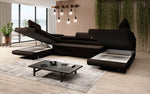 Lade das Bild in den Galerie-Viewer, Luxuriöses Designer Sofa Taormina mit Schlaffunktion, Klappfunktion &amp; Stauraum in Bouclé
