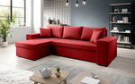 Lade das Bild in den Galerie-Viewer, Luxuriöses Designer Ecksofa Denver Kunstleder Schlafsofa mit Klappfunktion Modern Komfortabel
