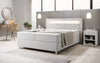 Luxuriöses Samt-Boxspringbett Troja mit Stauraum, RGB-LED, USB-Anschluss, USBC, Fernbedienung