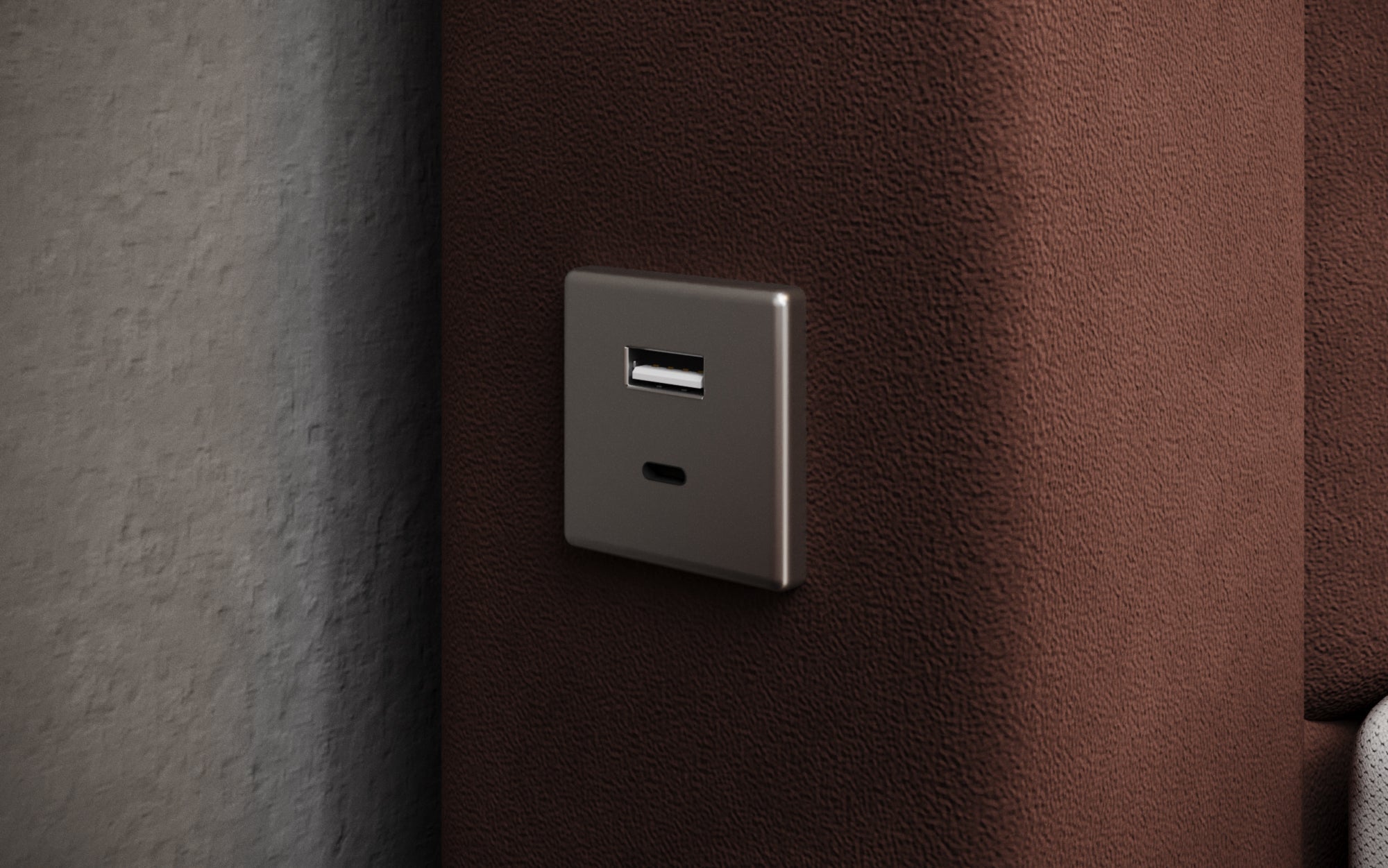 Luxuriöses Samt-Boxspringbett Troja mit Stauraum, RGB-LED, USB-Anschluss, USBC, Fernbedienung