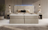 Luxuriöses Boxspringbett Voyage mit LED & Stauraum, Samtbezug