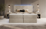Lade das Bild in den Galerie-Viewer, Luxuriöses Boxspringbett Voyage mit LED &amp; Stauraum, Samtbezug
