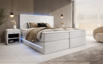 Lade das Bild in den Galerie-Viewer, Luxuriöses Samt Boxspringbett Voyage mit LED-Beleuchtung und Stauraum
