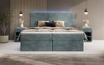 Lade das Bild in den Galerie-Viewer, Luxuriöses Boxspringbett Voyage mit LED-Beleuchtung, Stauraum und Cord-Stoffbezug
