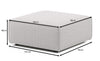Luxuriöser Yuma Cord Hocker: Bequemer 100cm Sitzwürfel, vielseitig, stilvoll & modern