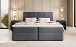 Lade das Bild in den Galerie-Viewer, Luxuriöses Boxspringbett Aurelia: Komfort, Stauraum, Samt-Stoffbezug, Modernes Design
