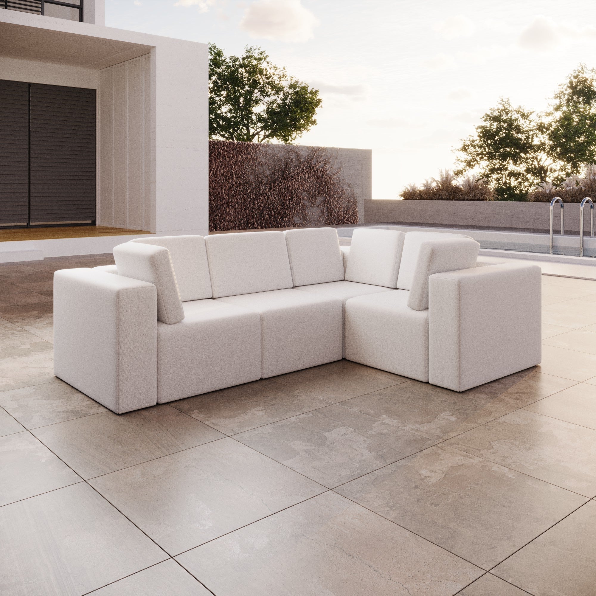 Modulares Gartensofa Eden L: Flexibles Outdoor Lounge Set für Ihren Garten