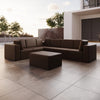 Modulares Gartensofa Eden L Maxi – Luxuriöses Outdoor-Lounge-Set mit Beistellhocker
