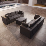 Lade das Bild in den Galerie-Viewer, Modulares Eden Gartensofa Lounge Set – Wetterfest, Flexibel &amp; Komfortabel für Ihren Garten
