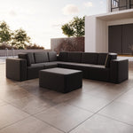 Lade das Bild in den Galerie-Viewer, Modulares Gartensofa Eden L Maxi – Luxuriöses Outdoor-Lounge-Set mit Beistellhocker
