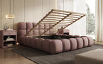 Lade das Bild in den Galerie-Viewer, Designer Polsterbett Boston Stoff - Luxuriöses Komfortbett mit Großem Stauraum
