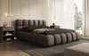 Luxuriöses Designer Polsterbett Boston mit Stoffbezug und integriertem Stauraum