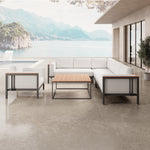 Lade das Bild in den Galerie-Viewer, Luxuriöse Euphoria Ecklounge: Elegantes Aluminium Gartenmöbel-Set mit Sunbrella Polstern, wetterfest, modern.
