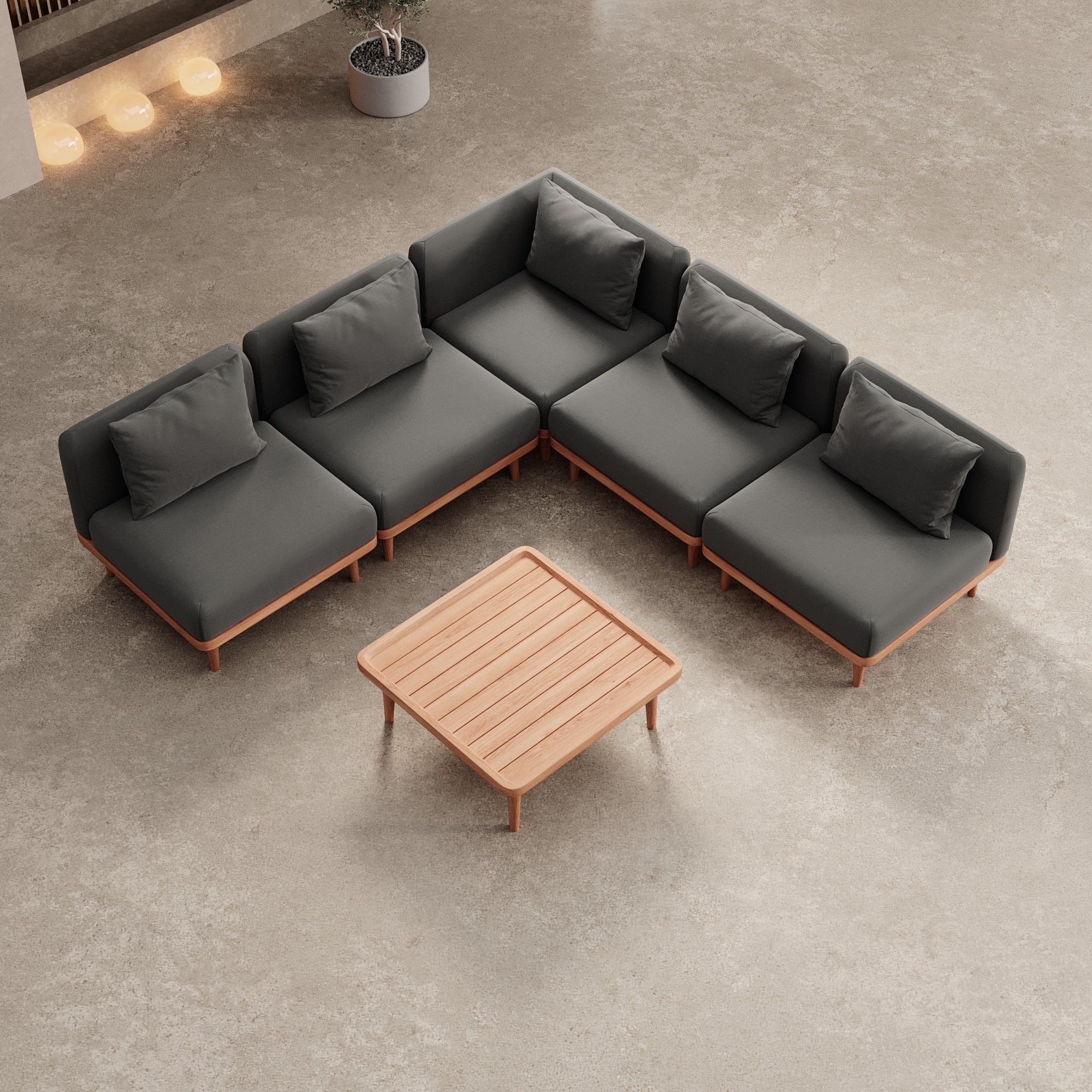 Luxuriöses Nouri Aevora Gartenmodulsofa – Wetterfestes Sunbrella Outdoor Lounge Set