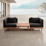Lade das Bild in den Galerie-Viewer, Nouri Aevora Modernes Outdoor Lounge Set mit 2 Modulen &amp; Tisch
