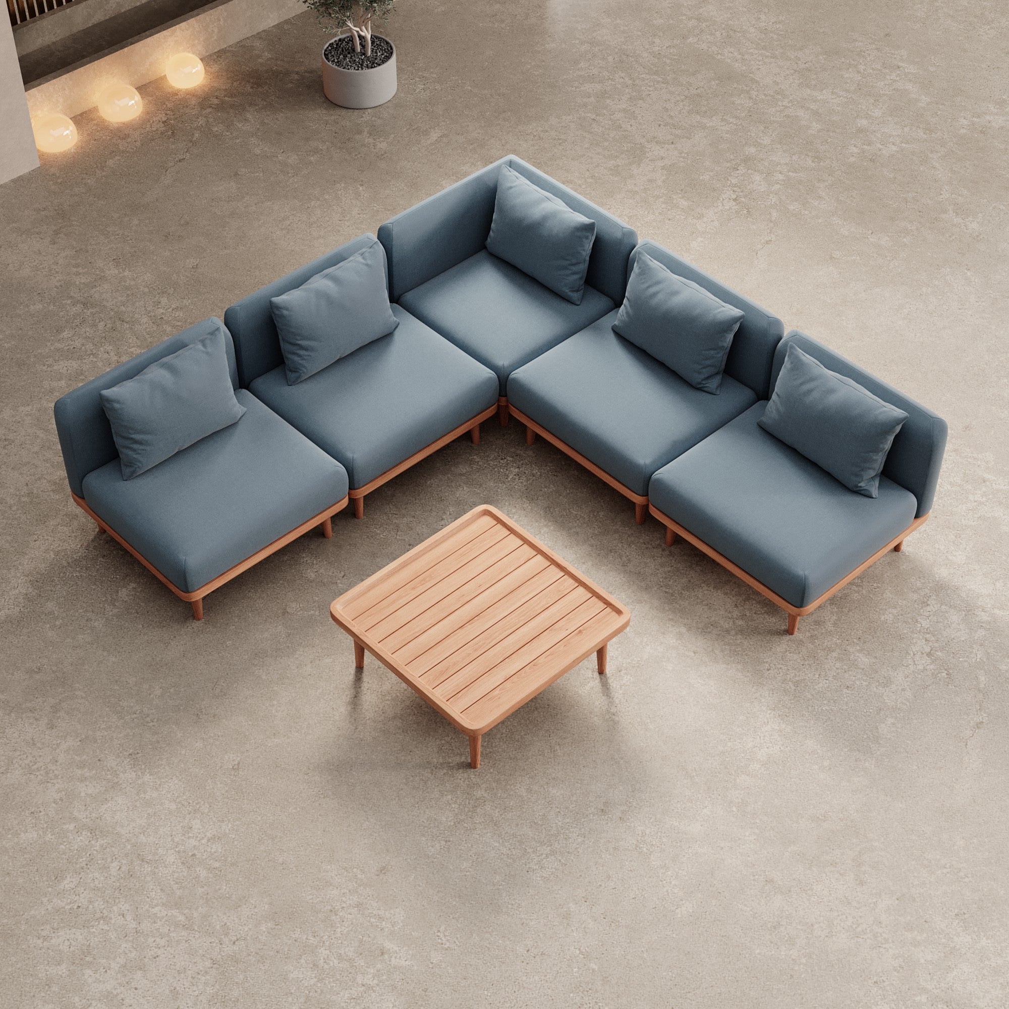 Luxuriöses Nouri Aevora Gartenmodulsofa – Wetterfestes Sunbrella Outdoor Lounge Set
