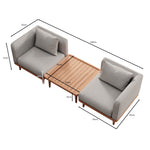 Lade das Bild in den Galerie-Viewer, Nouri Aevora Modernes Outdoor Lounge Set mit 2 Modulen &amp; Tisch
