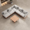 Nouri Modulare Ecksofa-Lounge-Gruppe für Outdoor Sunbrella Stoff Luxuriöse Gartenmöbel