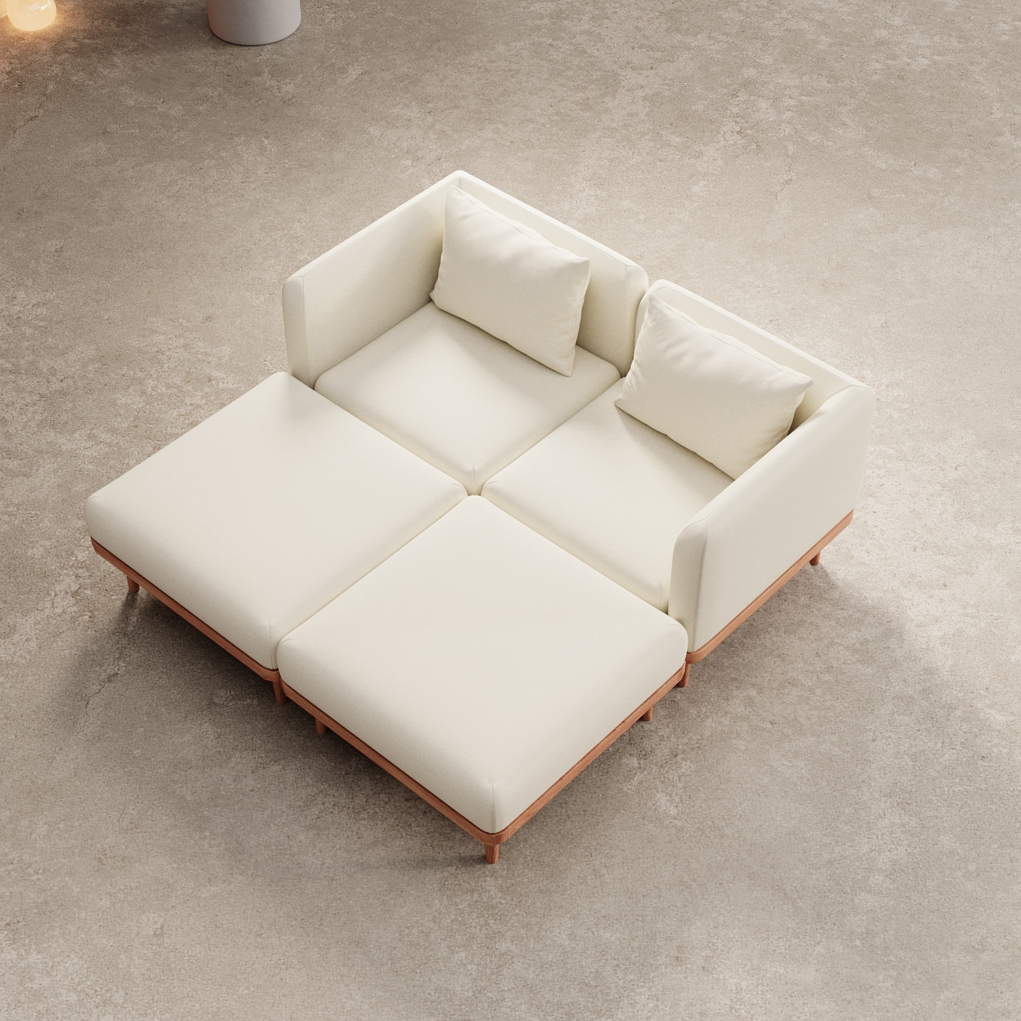 Nouri Luxus Garten Lounge Set – Modulare Outdoor Relaxgruppe mit Sunbrella Stoff