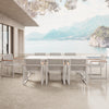 Vayla Essgruppe: Stilvolles Outdoor-Set mit 8 Sesseln und Betonoptik-Tisch