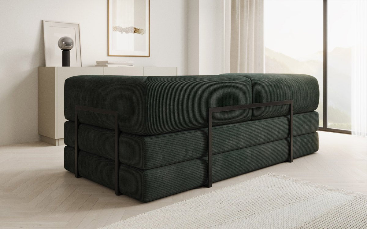 Luxuriöses Designer Cord Sofa 3-Sitzer – Komfort, Stil und Stauraum vereint
