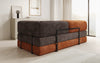 Luxuriöses 3-Sitzer Lazy Cord Sofa Rostrot mit Schlaffunktion